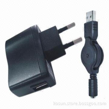 USB Travel Charger with 5V/1.2A Output, Sized 69.0 x 45.0 x 25.6mm